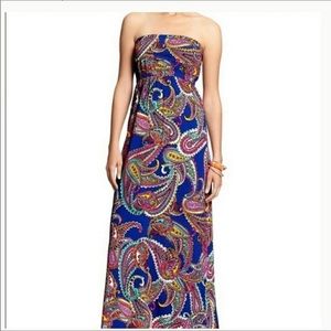 Banana Republic strapless paisley dress
